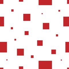 Seamless abstract square pattern on white background. Vector simple print. Graphic spotted ornament