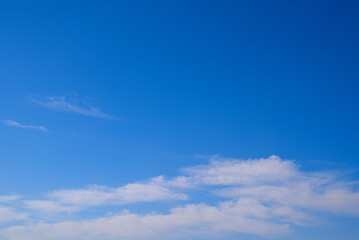 青い空　白い雲　青空　背景素材