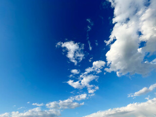 Refreshing blue sky and cloud background material_b_04