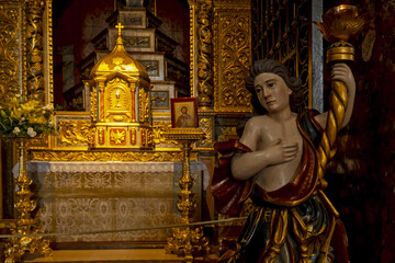 Fototapeta premium Nossa Senhora da Conceição Church, also known as Portimão Mother Church, Portimao, Algarve, Portugal