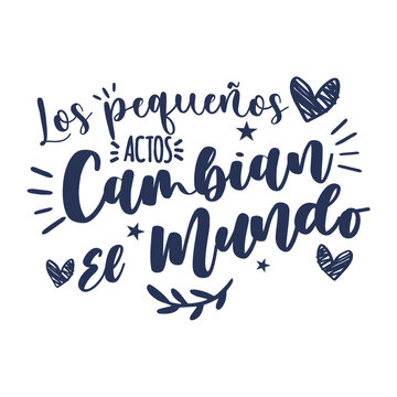 Los peque&ntilde;os cambian el mundo, lettering, Eco, Recicla, reusa,  Save World,  lettering castellano