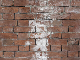 efflorescence on brick wall