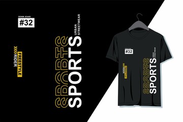 Sports, typography graphics t-shirt printing, vector