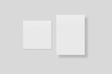 Blank paper for mockup. 3D Render.	