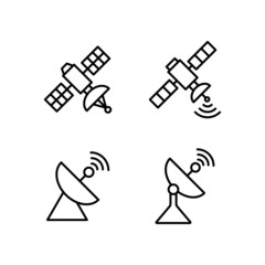 Satellite,Signal Icon Logo Design Vector Template Illustration