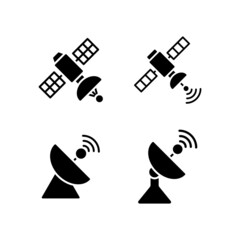 Satellite,Signal Icon Logo Design Vector Template Illustration
