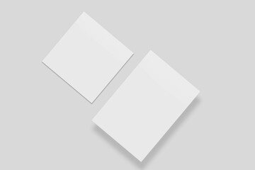 Blank paper for mockup. 3D Render.	