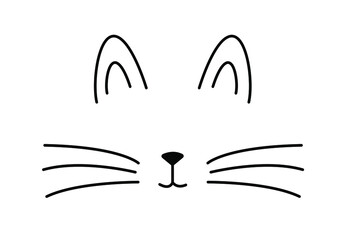 Vector flat cat nose