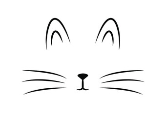 Vector flat cat nose