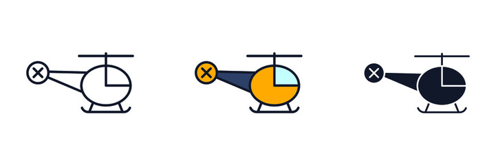 helicopter icon symbol template for graphic and web design collection logo vector illustration © keenan