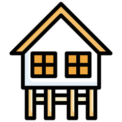 HOUSE filled outline icon,linear,outline,graphic,illustration