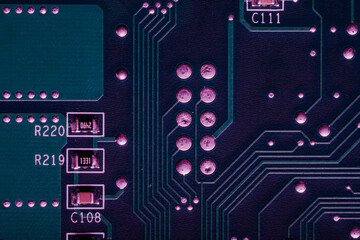 Complex electronics, printed tracks, soldering, foil