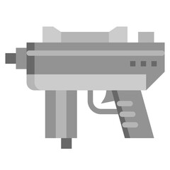 MACHINE GUN flat icon,linear,outline,graphic,illustration