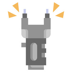 STUN GUN flat icon,linear,outline,graphic,illustration