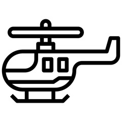 HELICOPTER line icon,linear,outline,graphic,illustration