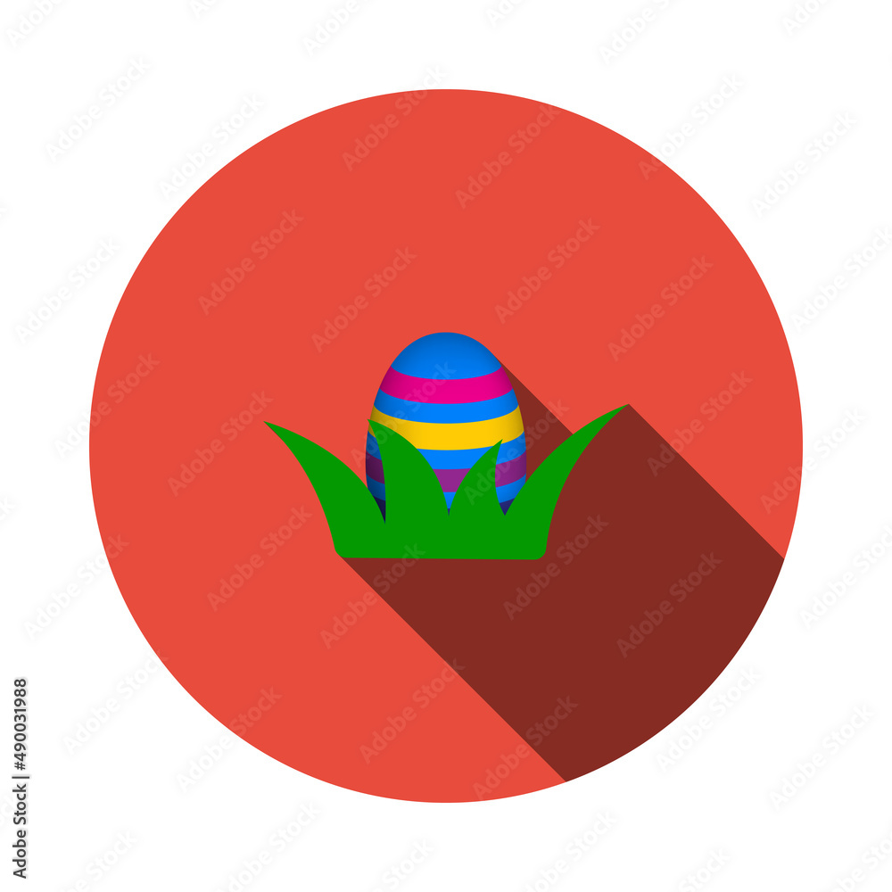 Poster easter egg in grass icon