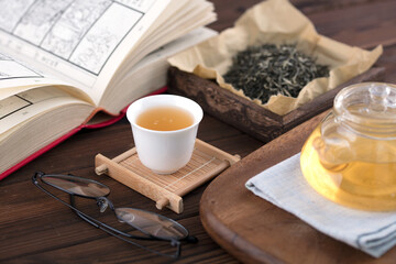 Chinese traditional tea culture and reading books