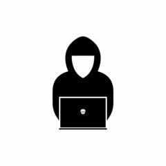 Hacker icon logo vector background