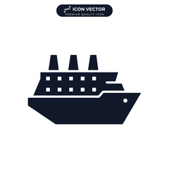 Shipping, cruise icon symbol template for graphic and web design collection logo vector illustration