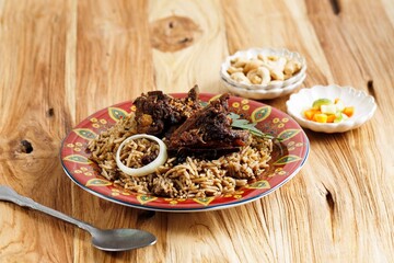 Nasi Kebuli or Kabuli Rice is an Indonesian Variation of Pilaf with Arabic Rice Influence