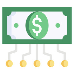 FINTECH flat icon,linear,outline,graphic,illustration