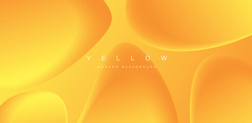 Liquid color background design. Yellow elements shapes with fluid gradient. Dynamic shapes composition wallpaper
