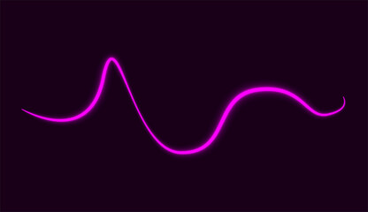 Dark purple background and neon wave lines