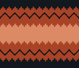 Original Seamless Navajo pattern made in vector. Geometric design. Tribal southwestern native american navajo carpet in real orange, black, pink colors..