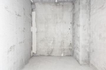 interior of the apartment without decoration in white colors