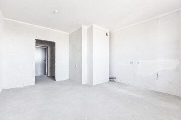 Obraz premium interior of the apartment without decoration in white colors