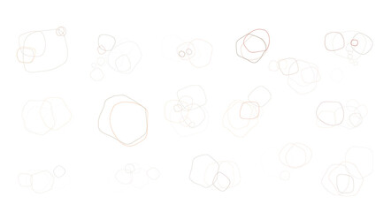 Set of irregular organic shapeles linear elements. Topografy uneven circles and ellipses.