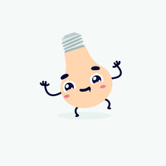 lamp character. lamp logo. lamp icon. bulb icon. bulb logo. bulb character