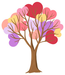 Obraz na płótnie Canvas Heart tree in pastel colours