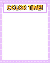 Cute blank violet color border for worksheet