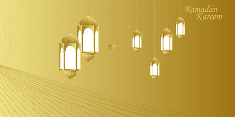 Abstract gold Ramadan background