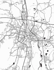 Obraz premium Augsburg Germany City Map
