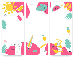 A set of summer posters