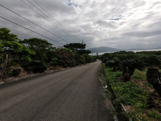 石垣島の農道、沖縄