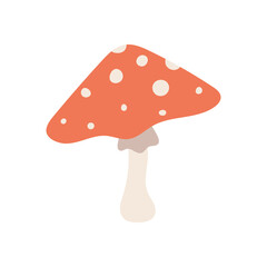 Hand drawn mushroom element for your design