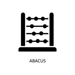 Abacus Vector Solid Icon Design illustration. Fintech Symbol on White background EPS 10 File