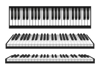 Realistic Piano Keys Set