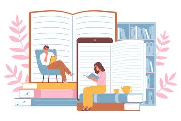 Online Library Illustration