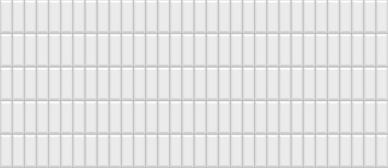 Tile subway. White brick wall. Seamless metro background. Kitchen pattern. Ceramic backdrop. Apron faience texture. Cement backsplash. Vintage rectangle brickwall. Stone surface. Vector illustration.
