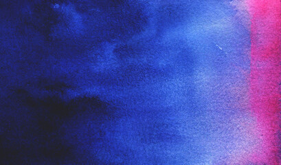 Hand drawn blue watercolor background 