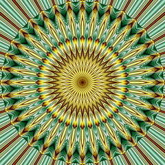 3d effect - abstract polygonal mandala style pattern