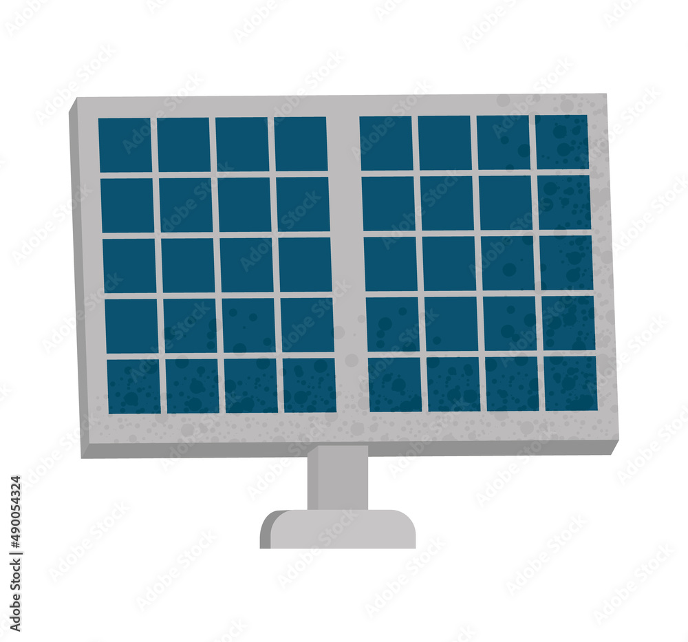 Sticker solar panel icon