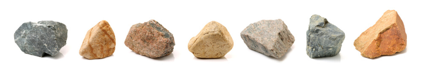Rocks on a white background