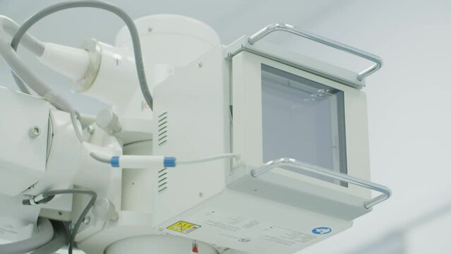 Medical facility X-ray machine. Empty radiology room