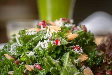 Kale salad and Kale juice