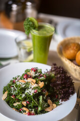 Kale salad and Kale juice